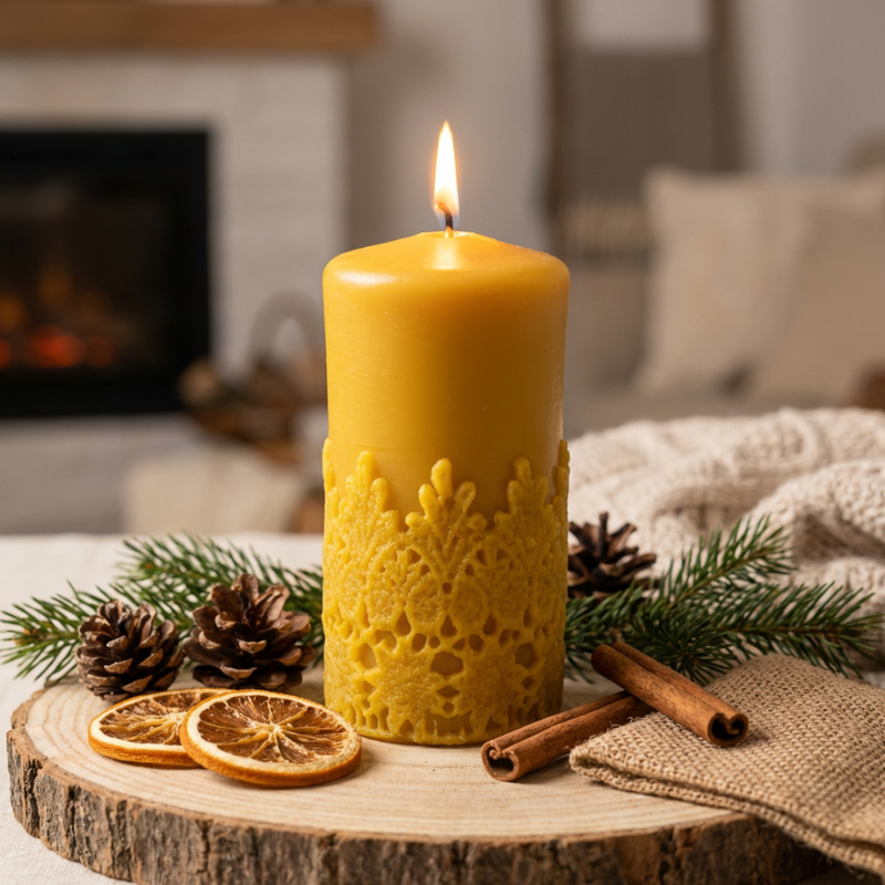 świeca z koronką 4